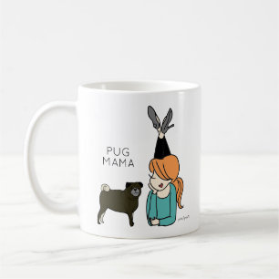 Personalized Pug Mama Coffee Mug