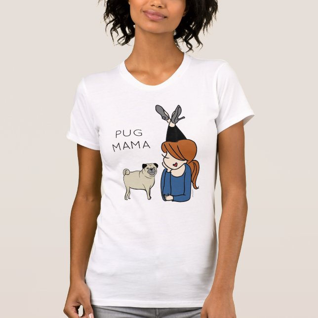 Personalized Pug Mama  T-Shirt (Front)