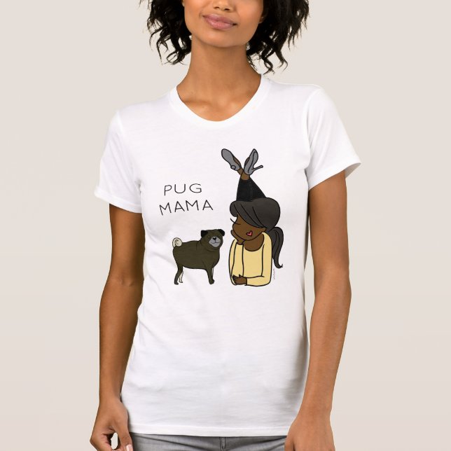 Personalized Pug Mama  T-Shirt (Front)