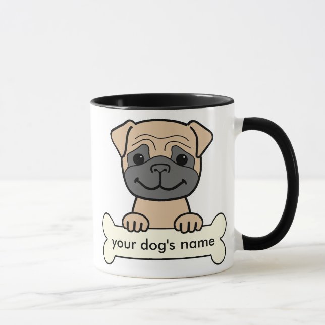 Personalized Pug Mug (Right)