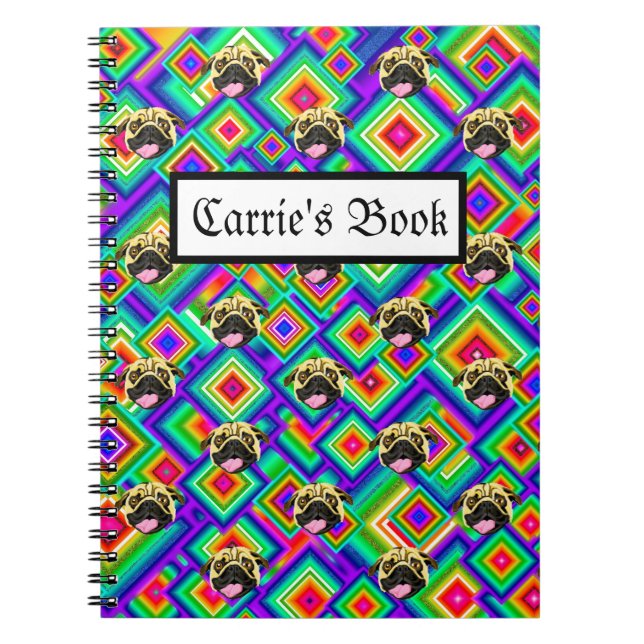 Personalized Pug Note Book (Front)