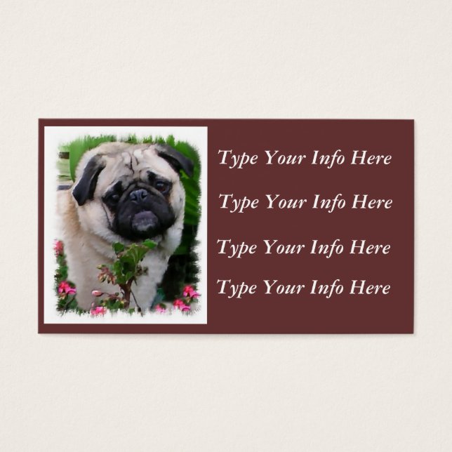 Personalized Pug Profile Cards (Front)