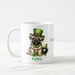 Personalized Pug St. Patrick's Day Mug