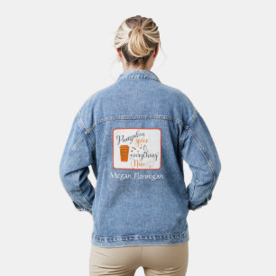 Personalized Pumpkin and Spice for Anytime Denim Jacket