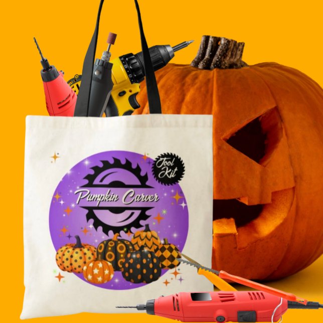 Personalized Pumpkin Carving Tote Bag (Creator Uploaded)