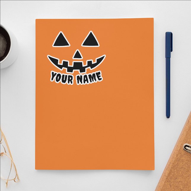 Personalized Pumpkin Halloween Name Black & White (Creator Uploaded)