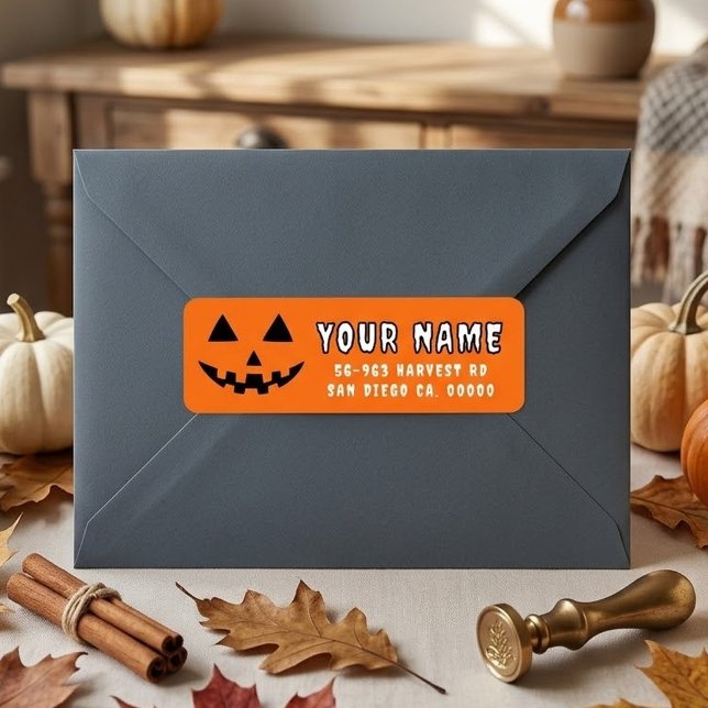 Personalized Pumpkin Halloween Your Name Address (Creator Uploaded)