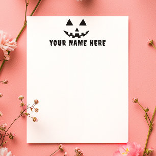 Personalized Pumpkin Halloween Your Name Letterhead