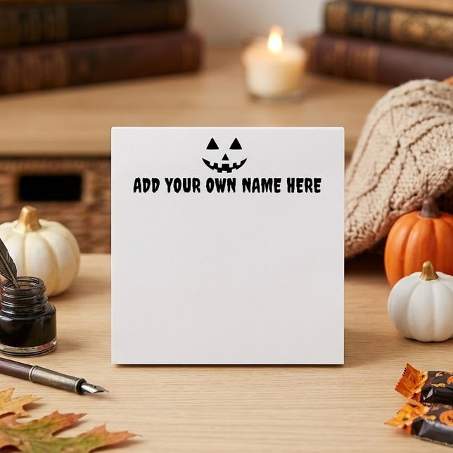 Personalized Pumpkin Halloween Your Name Post-it Notes (Creator Uploaded)