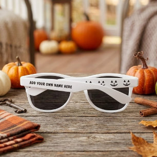 Personalized Pumpkin Halloween Your Name Sunglasses
