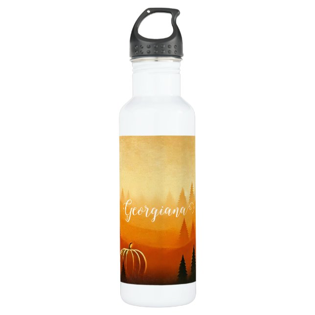 Personalized Pumpkin Harvest Autumnal Harvest 710 Ml Water Bottle (Front)