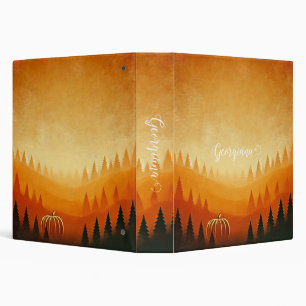 Personalized Pumpkin Harvest Autumnal Harvest Binder
