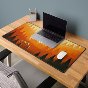 Personalized Pumpkin Harvest Autumnal Harvest Desk Mat
