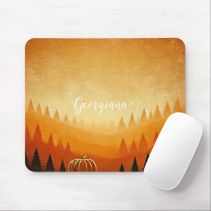 Personalized Pumpkin Harvest Autumnal Harvest Mouse Pad