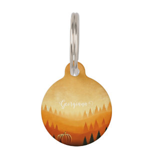 Personalized Pumpkin Harvest Autumnal Harvest Pet Tag