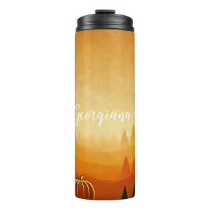Personalized Pumpkin Harvest Autumnal Harvest Thermal Tumbler