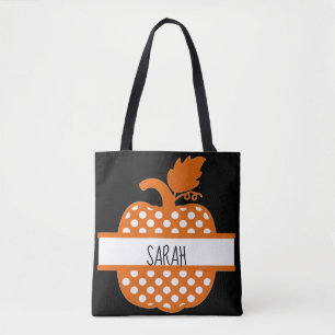 Personalized Pumpkin Harvest Design Tote Bag