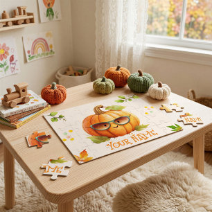 Personalized Pumpkin Kids Jigsaw Puzzle Gift