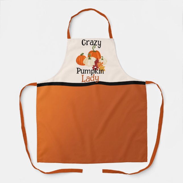 Personalized Pumpkin Lady Thanksgiving Holiday Apron (Front)