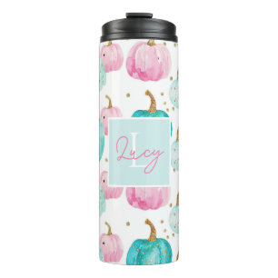Personalized Pumpkin Pattern Thermal Tumbler