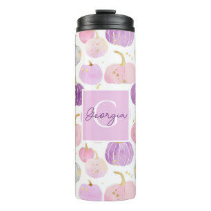 Personalized Pumpkin Pattern Thermal Tumbler