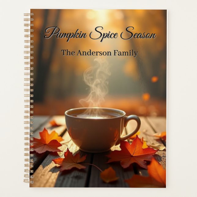 Personalized Pumpkin Spice Autumn Planner (Front)