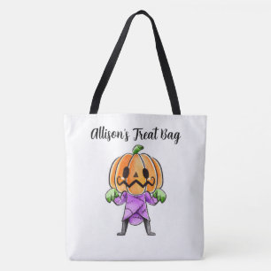 Personalized Pumpkin Treat Tote Bag