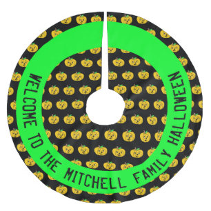Personalized Pumpkins Halloween Tree Skirt