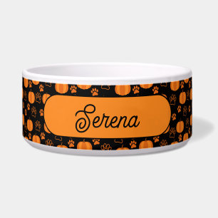 Personalized Pumpkins & Paws Orange and Black 