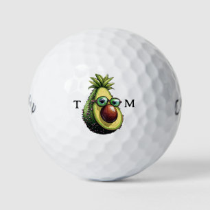 Personalized Punk Avocado Callaway Golf Balls
