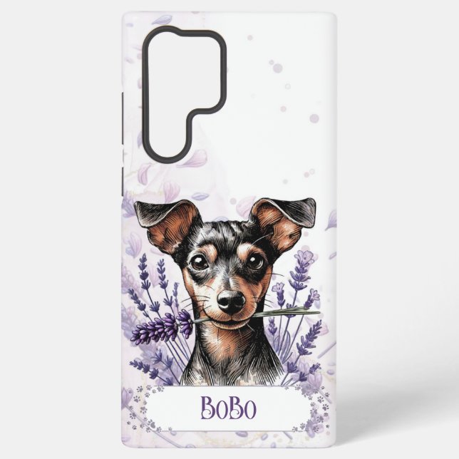 Personalized Pup Phone Case – Min Pin (Back)
