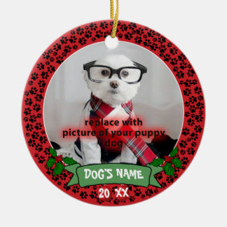 Personalized Puppy Dog Pet Photo Ornament