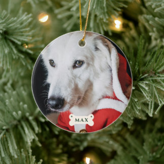 Personalized Puppy First Christmas Photo Ornament
