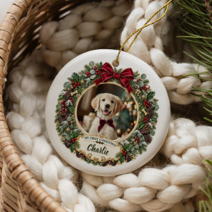 Personalized Puppy First Christmas Photo Ornament