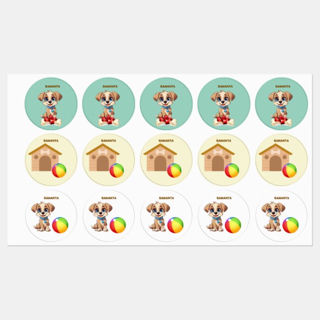 Personalized Puppy Labels  (Sheet)