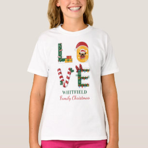 Personalized Puppy LOVE Christmas Matching Family T-Shirt
