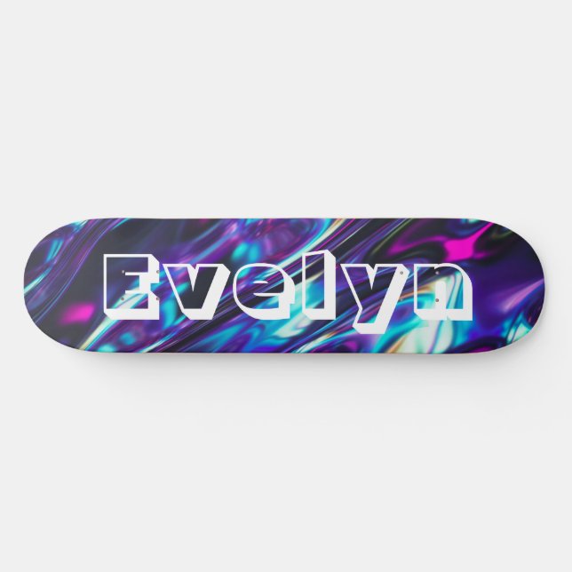 Personalized Purple Abstract Minimal Image Skateboard (Horz)