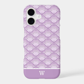 Personalized Purple Art Deco Floral Pattern Design