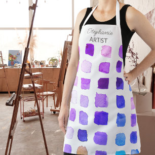 Personalized Purple Artist Apron