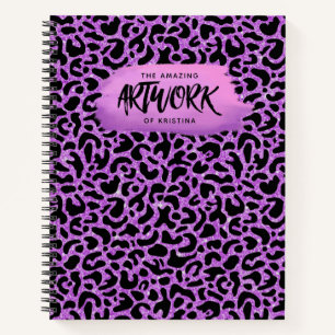 Personalized Purple Artist Sketchbook Notebook