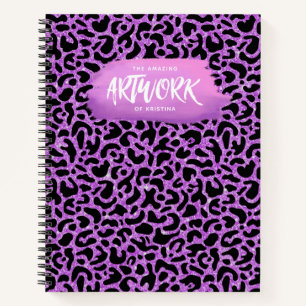 Personalized Purple Artist Sketchbook Notebook