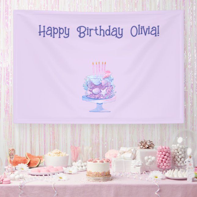 personalized purple birthday banner (Party)