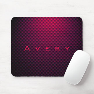 Personalized Purple black carbon fibre patterned Mouse Pad