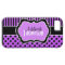 Personalized Purple, Black Striped Polka Dots