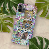 Personalized Purple Blue Turquoise Pink Marble Art