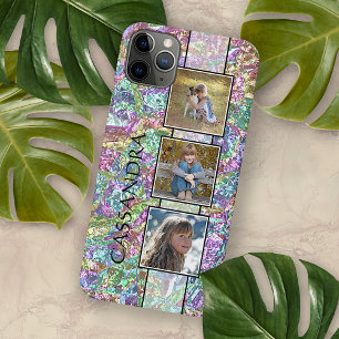 Personalized Purple Blue Turquoise Pink Marble Art iPhone 11 Pro Max Case