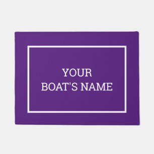 Personalized Purple Boat Name Dock Mat