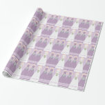 Personalized Purple Bridal Shower Wrapping Paper<br><div class="desc">Bridesmaids in purple and lavender surround the bride in white in this customized bridal shower gift wrap. Beautiful brides and bridesmaids cover this bridal shower wrapping paper and you make it personalized by filling in the bride's name by using the given template. A totally unique way to wrap a special...</div>