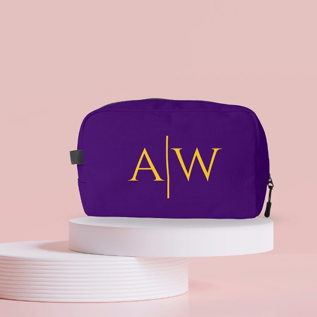 Personalized Purple Bridesmaid Makeup Bag, Bride Dopp Kit (purple toiletry bag, personalized makeup bag, bridesmaid gift, bachelorette party favor, bridal gift)