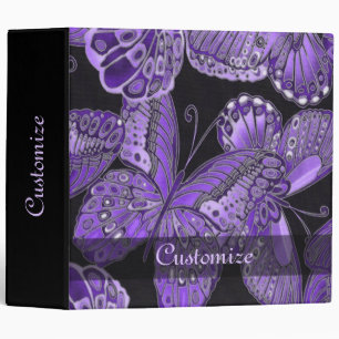 Personalized Purple Butterfly Keepsake Binder